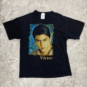 Vintage Victor Garcia Shirt Men Large Black La Academia Latin Tejano Chicano 00s